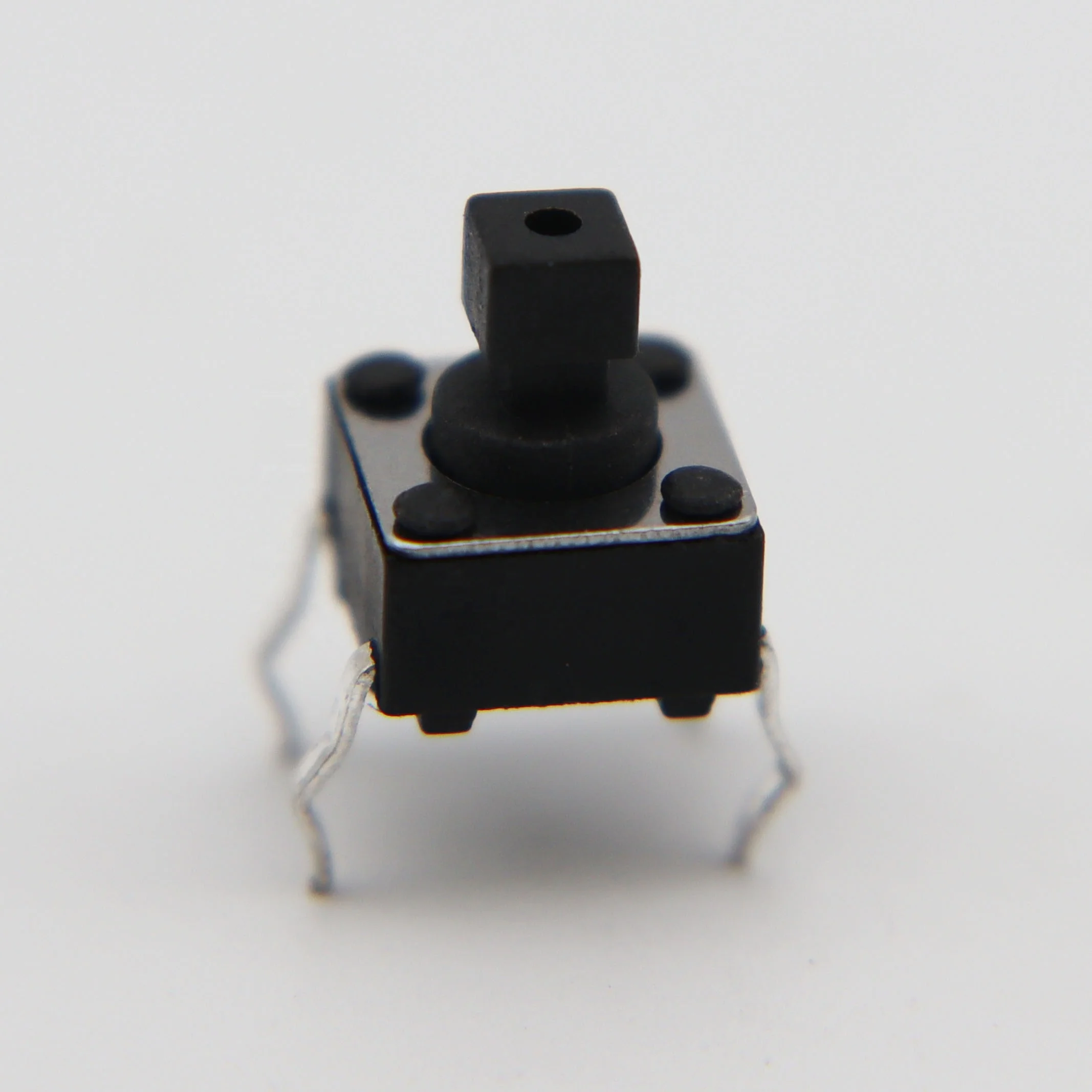 KFC-069 hot sale medium long terminal  4 pin medium long black button black base metal hull with tact switch