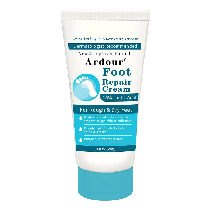 Oem Improved Skin Health  Exfoliator and Moisturizer for Dry Skin Foot Cream for Dry Cracked Heels with 15% Lactic Acid