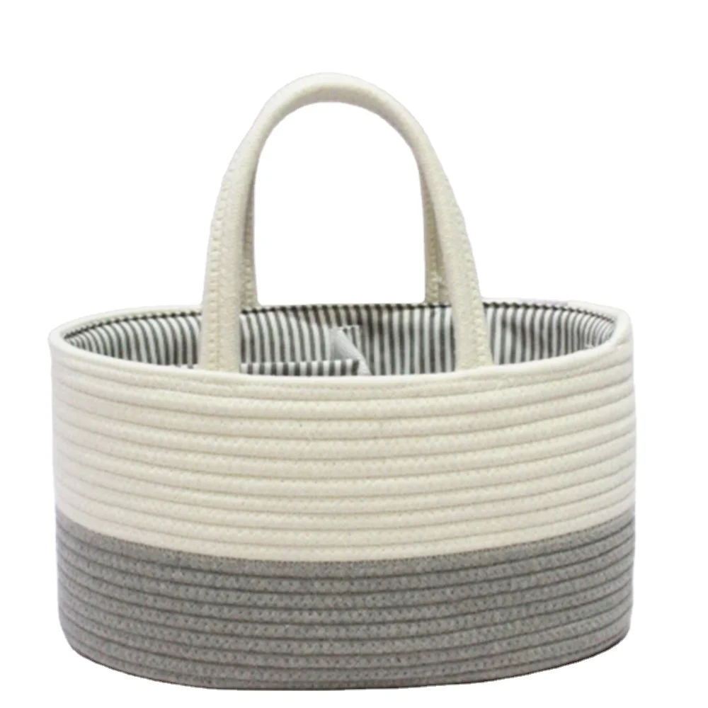 Симпатичная корзина из хлопковой веревки, ящики для хранения в шкафу, подвесная корзина, настенная подвесная корзина от производителя, ручные и другие корзины для хранения