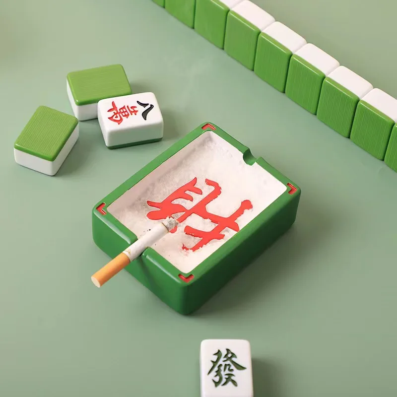 (Wholesale) Hot Selling Creative Resin Mahjong ashtray For Home Decoration