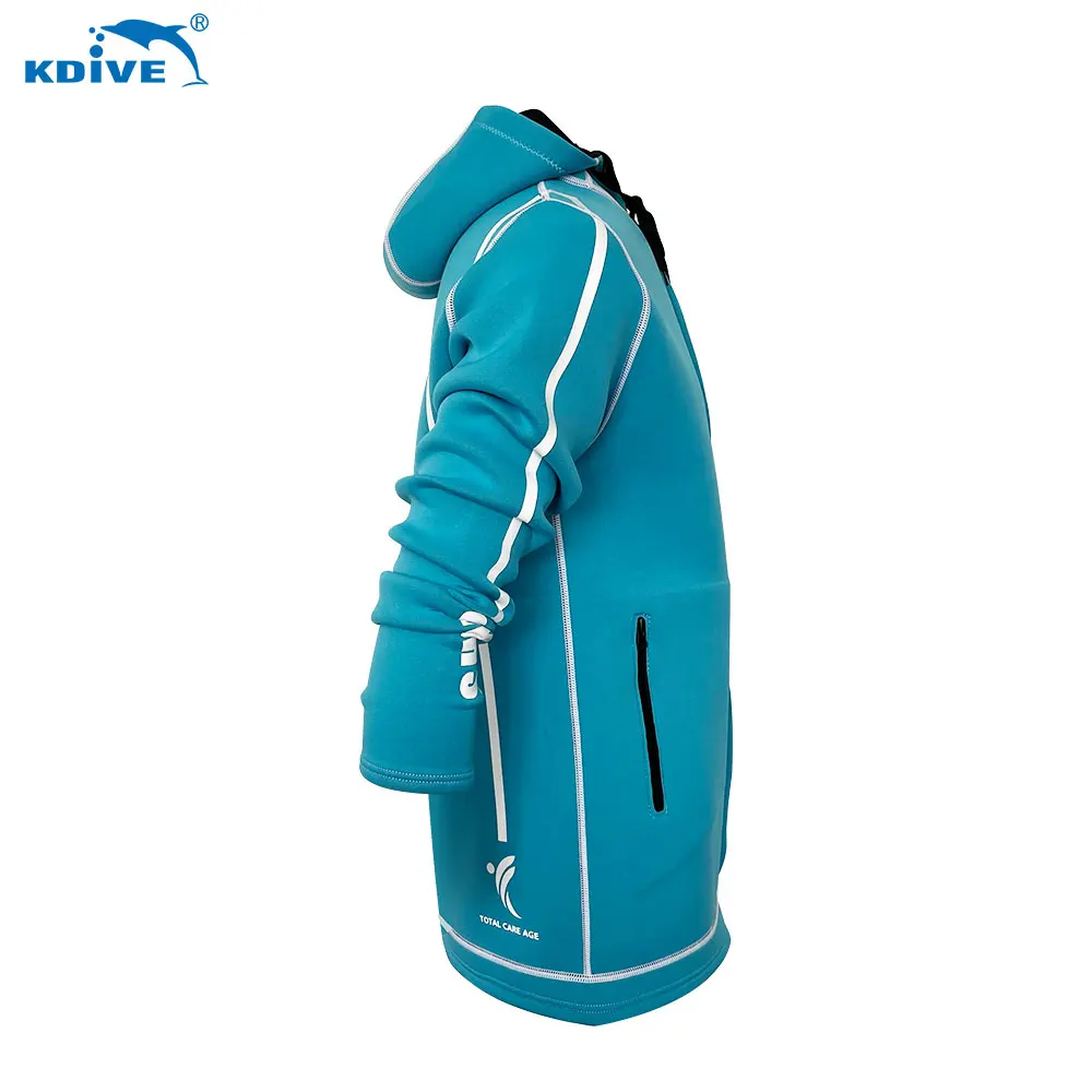 KDIVE Wholesale Men 3mm 5mm CR Surfing Jacket Wet Suit Hooded Neoprene Jacket Wetsuit