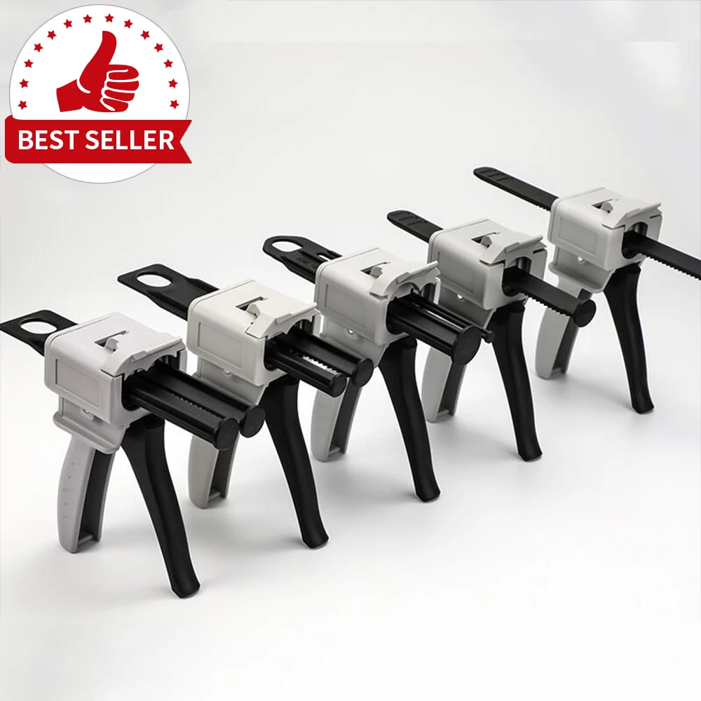Universal Syringe Two Part Epoxy Precision Manual Liquid Glue Dispenser Ab Dental Silicone 50Ml Dispensing Gun