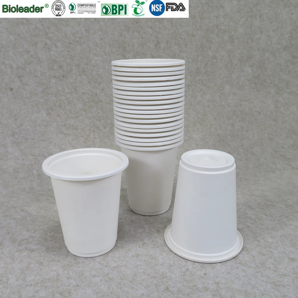 100% Biodegradable Eco-Friendly Biodegradable Cornstarch CPLA Plastic Cups for Hot Cold Drinks