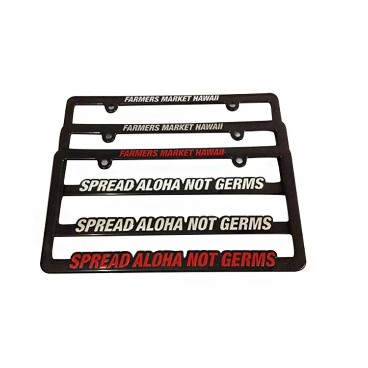 Jutien matt black powder coating US standard license plate cover