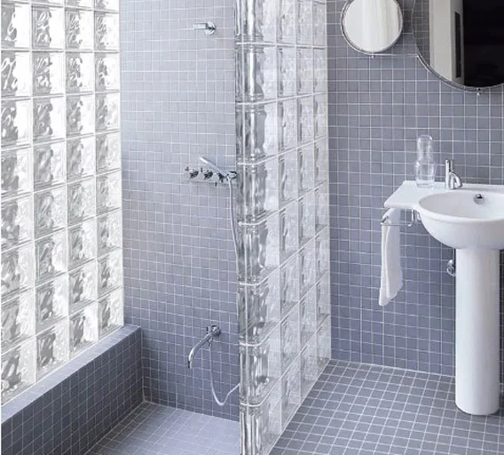 Transparent hollow glass brick transparent sitting room porch partition wall toilet opaque square bathroom frosted half wall