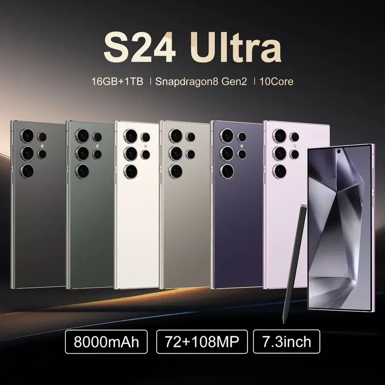 Лидер продаж оригинальный смартфон S24 Ultra 16g + 1 ТБ разблокированный 8000 мАч двойная карта 5g телефоны с Android 13 0 мобильные