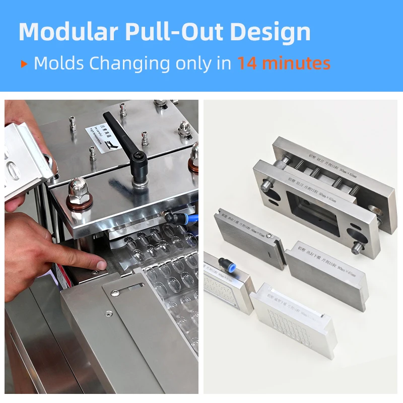 DPP 80 Mini Alu Blister Machine A Blister Thermoforming Machine For Blister