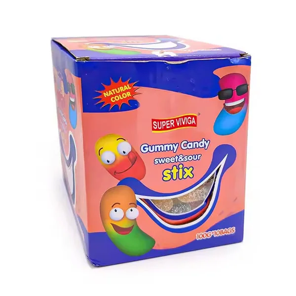 Wholesale Custom Worm Shape Sweet Sour Mix Fruit Flavor Jelly Gummy Candy