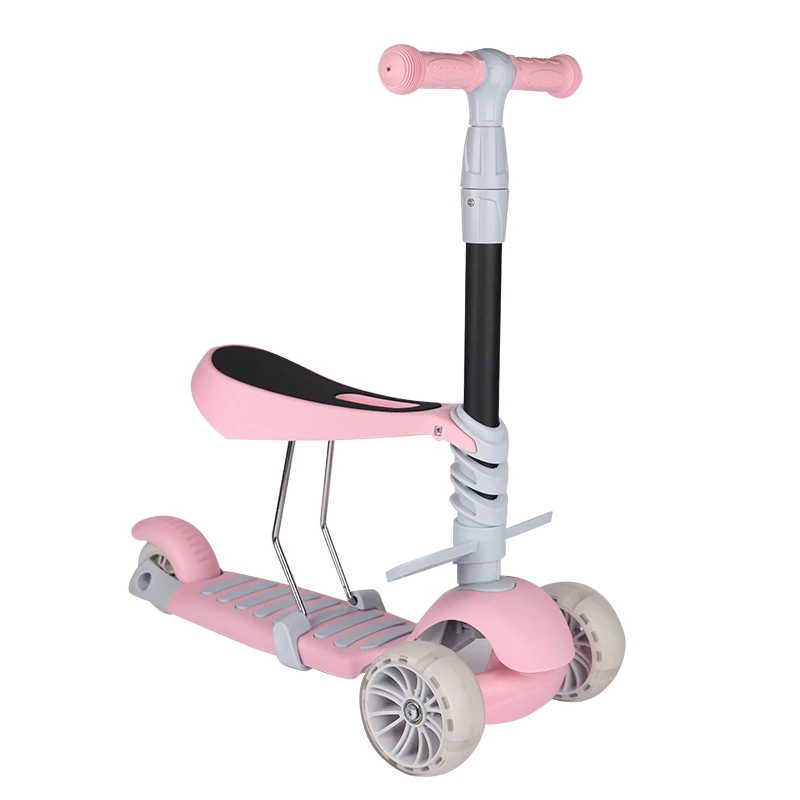 Wholesale Factory Foldable Colorful Kick Jet Electric 3 Wheel Spray Kids Scooter 3in1 Kids Scooter