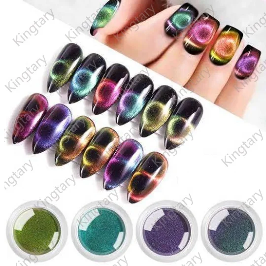 9d Eco-friendly Glitter magnet Powder chameleon Nail Art 5D Magnetic pigment powder for nails
