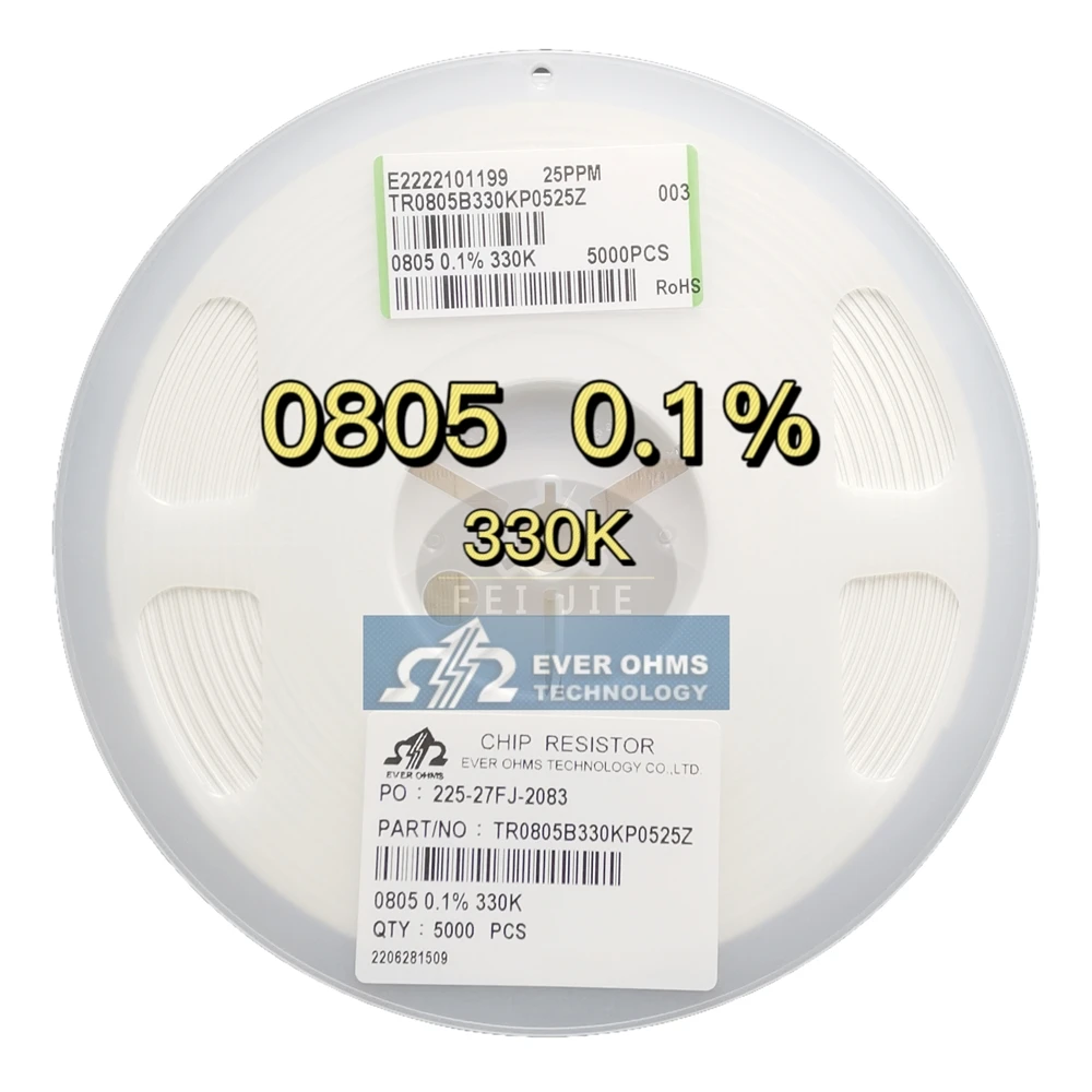 Тонкопленочный прецизионный RESISTOR0805-330K 0.1% 25PPMTR0805B330KP0525Z