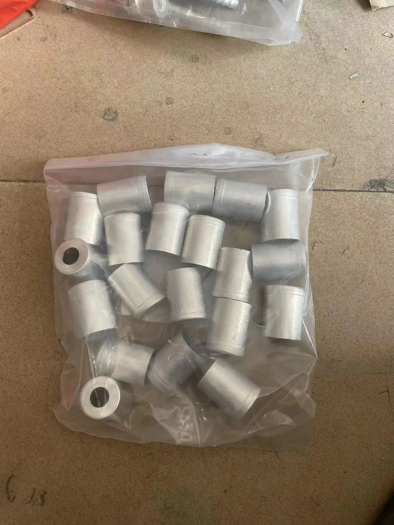 Pipeline Connector Auto A/C Fitting Through Pipe Aluminum Ferrule For Car A/C Repairing Crimping Aluminum Ferrule For Steel