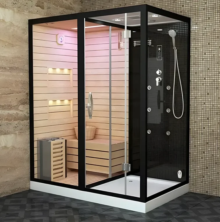 Customized Luxury Outdoor Dry Steam Sauna Cabin Steam Shower Room Spa Sauna Bath Room