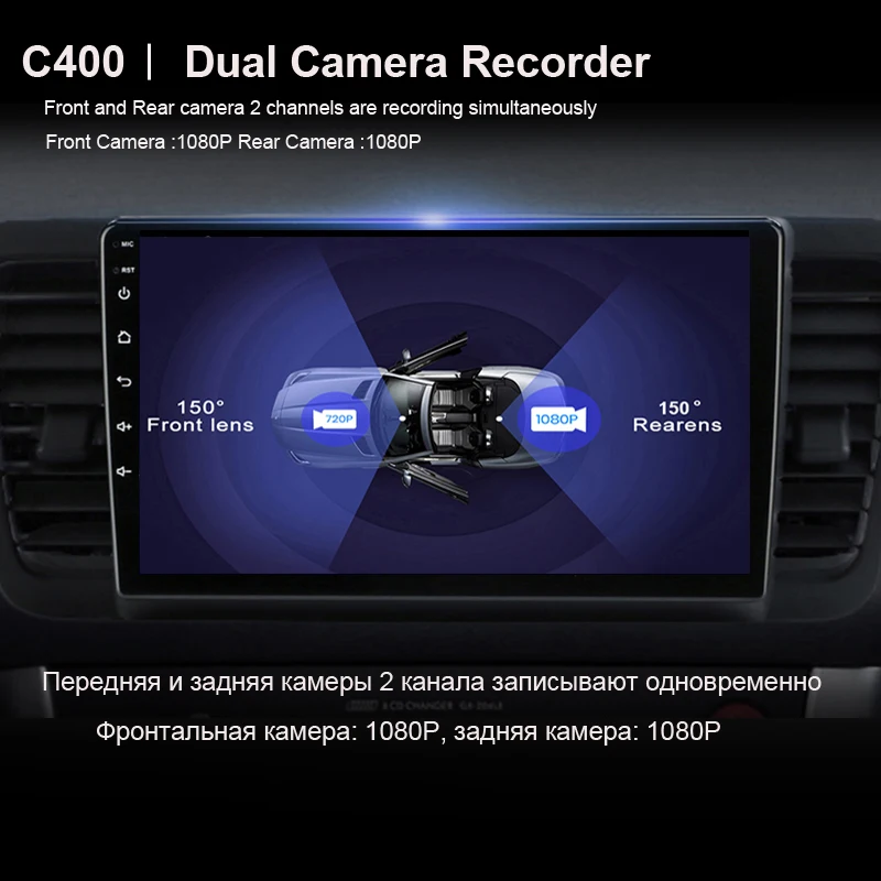 TONEW DVD Car Monitor Android DVR  Dual Camera Android 10.0 For Honda Jazz 2001 - 2008 Fit 2001 - 2009 Car Stereo  DVD Car