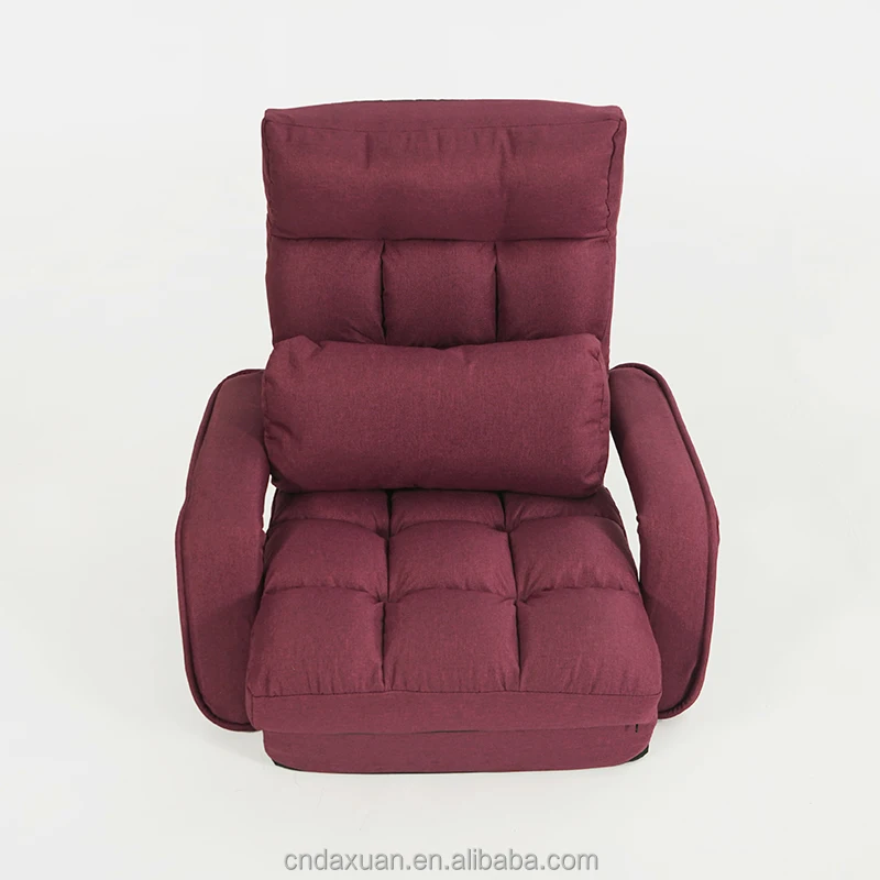Soft Fabric Lazy Sofa Chair with Adjustable Backrest and Padded Cushioned Recliner Lazy Recliner Lounger Floor Chair