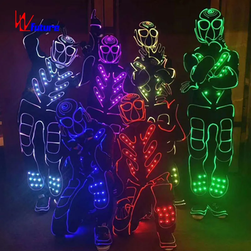 LED-Licht Kostum Attractive Robot Performance Wear for Girls One Size Bra Dress for Stage Performance or Party