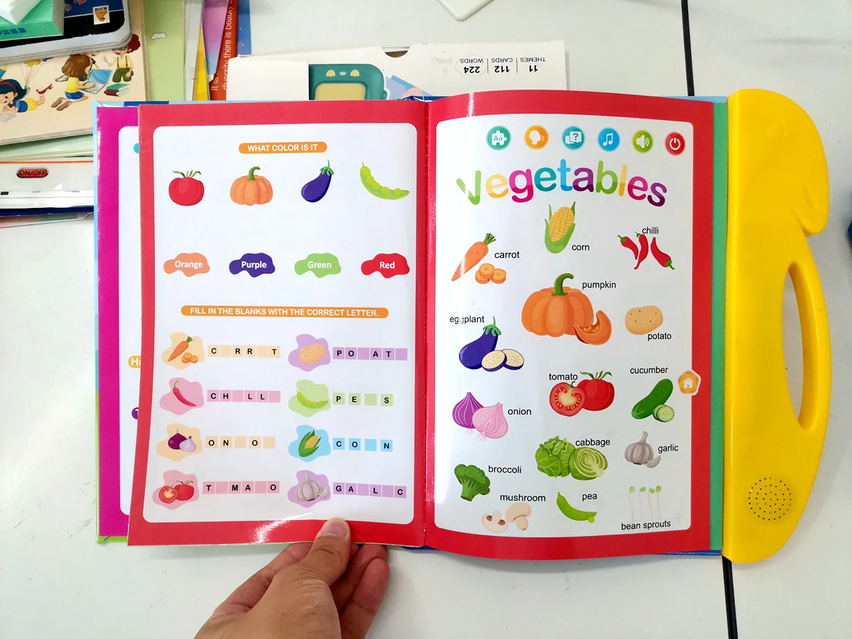 LELEYU Kids Educational Toys Children Interactive Learning Electronic book E book Toy Sound Book