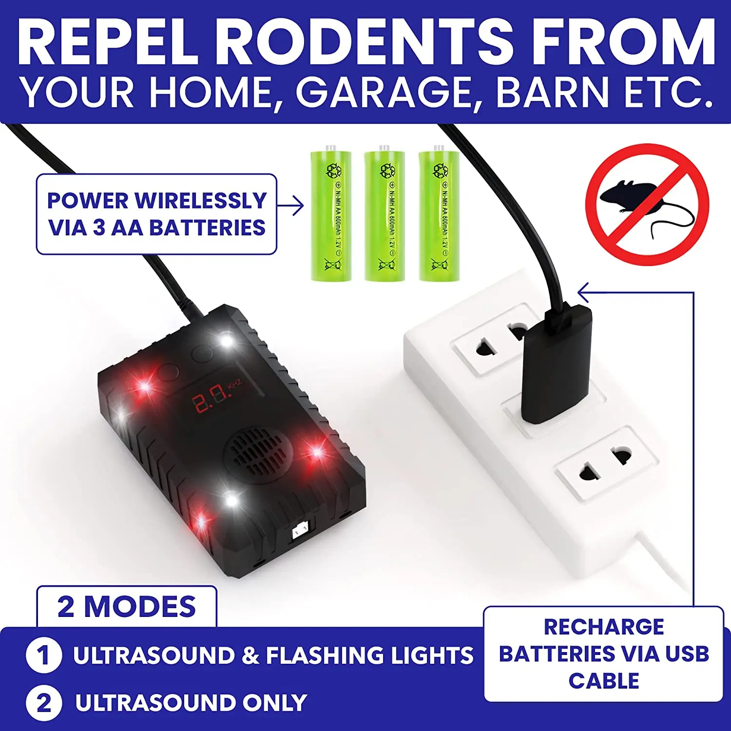 SJZ Auto Ultrasound Vehicle Car Rodent Repeller Deterrent With Vibration Sensor Detection Electronic Ultrasonic Marten Deterrent