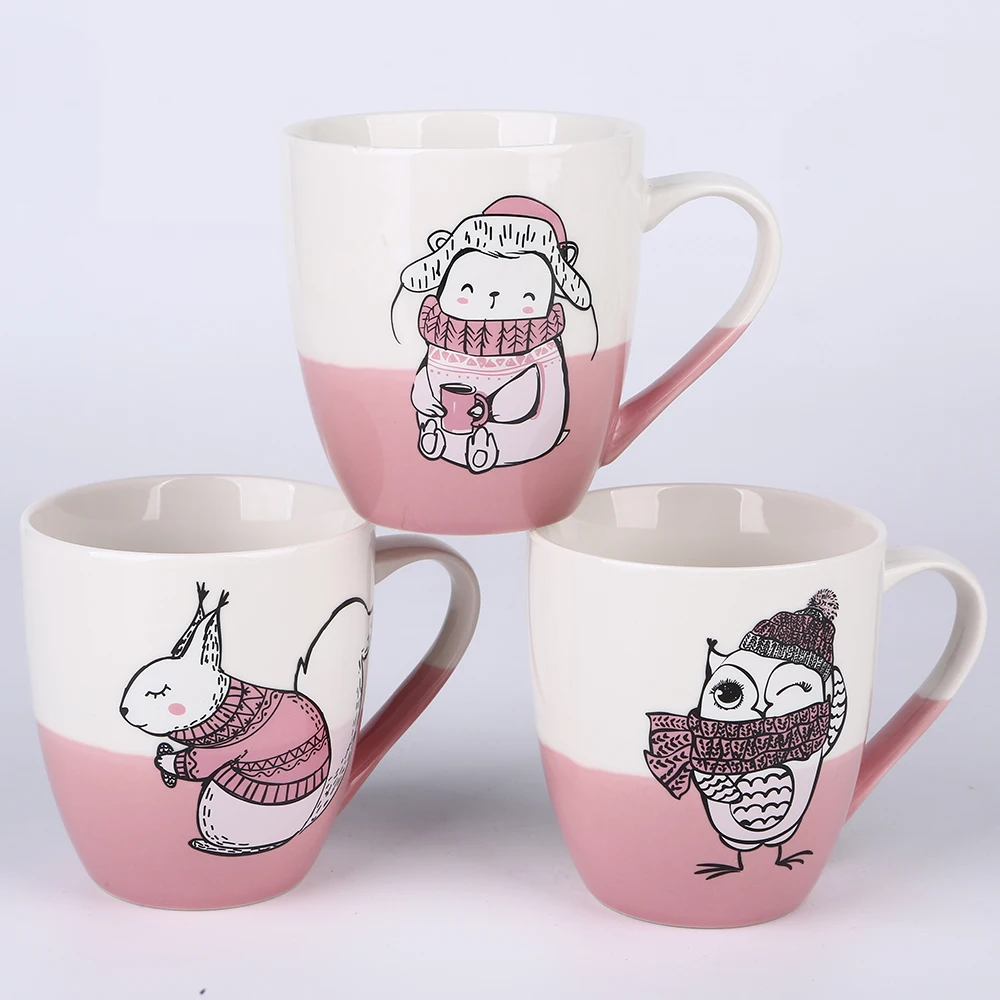 Горячая Распродажа 450 мл чашки для воды картина новый дизайн кофейная кружка из костяного фарфора подарочный набор