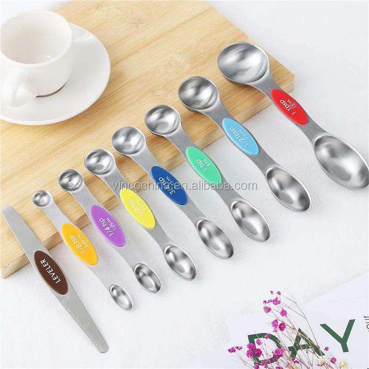 Магнитные мерные кофейные ложки из нержавеющей стали 8 шт. измерительных совок набор инструментов