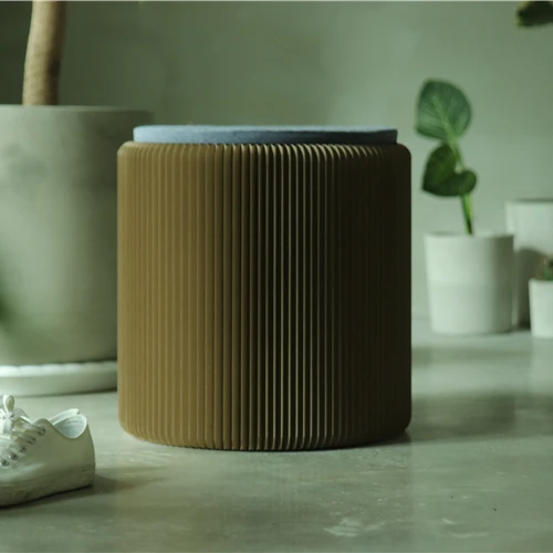 STRECHT-HS22 Paper home furniture  Creative Foldable Stool for showroom gallery event booth small space