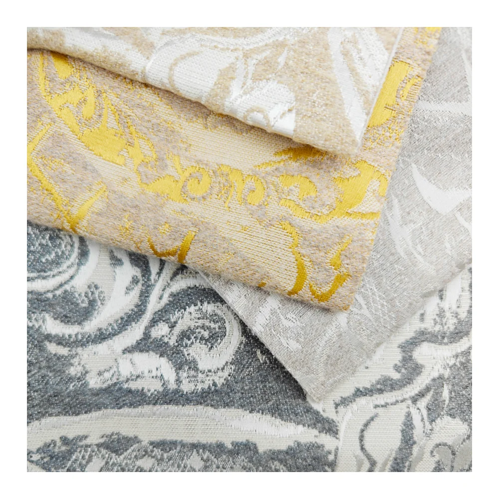 Bomar 2024 New Arrival High quality Luxury Wool Blend Fabric with Damask Texture for Curtain & Pillow