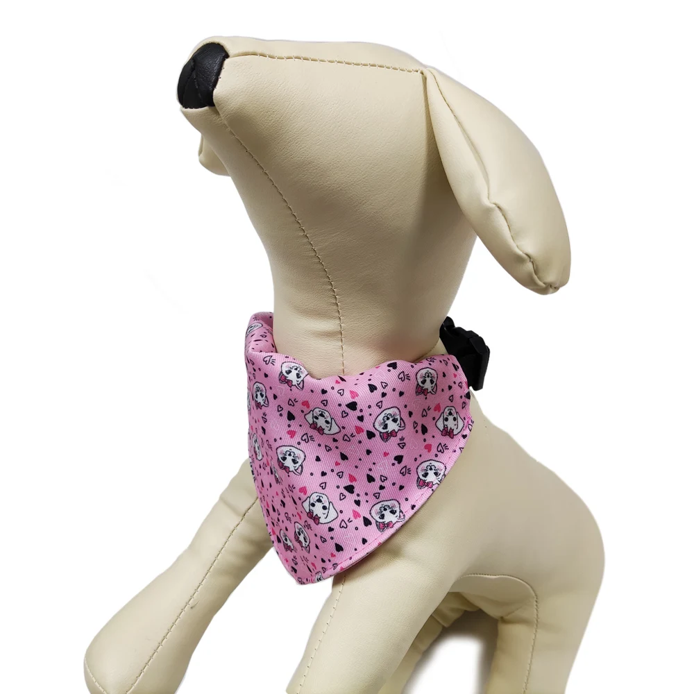 Wholesale Floral Pattern Pet Triangle Scarf Customized Logo Sublimation Dog Bandana Collar