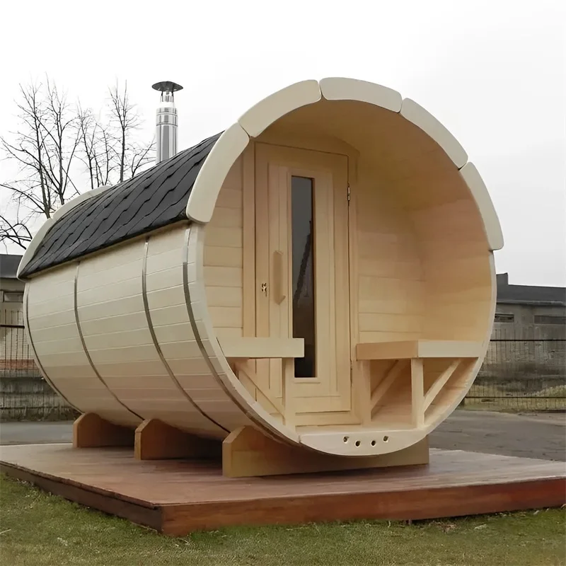 Outdoor Barrel Steam Electric Heating Furnace Sauna Room For Sale At Factory Price