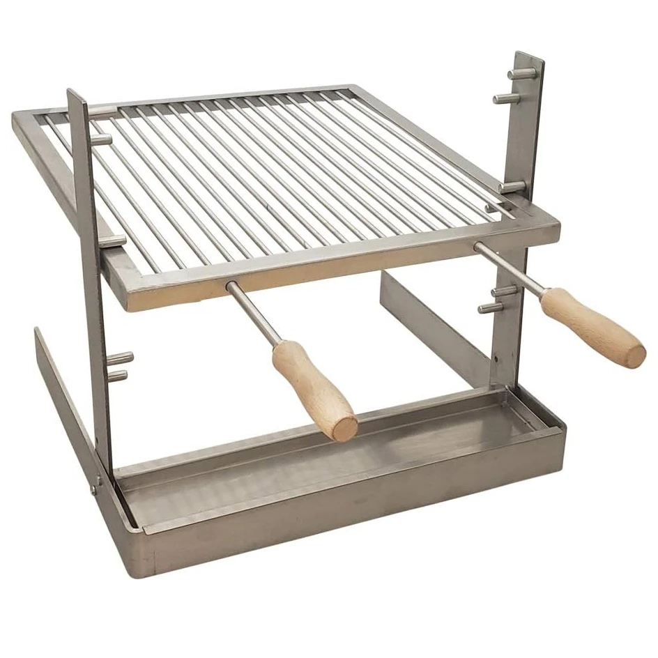 Camping BBQ Grill with Authentic Argentine Flavor Tuscan Fireplace Grill Santa Maria Made of Durable Stainless Steel