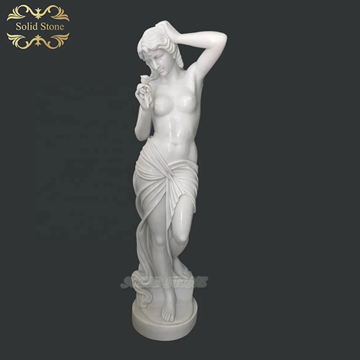 manufacturers direct selling outdoor decoration Hand carved Customized natural stone marble nude woman sculpture