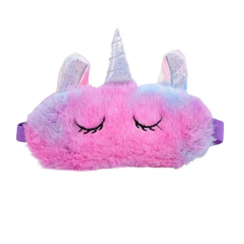 Hot sale new unicorn sleep products sleeping blinder plush unicorn eye mask