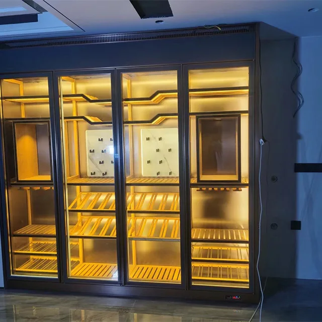 Luxury wine cabinet Stainless steel thermostat wine cabinet Red wine cabinets for bars and restaurants