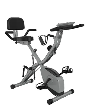 Folding Spin Indoor Mute Cycle Exercise Stationary Bike with Magnetic Resistance,Pulse Monitor and Comfortable Seat