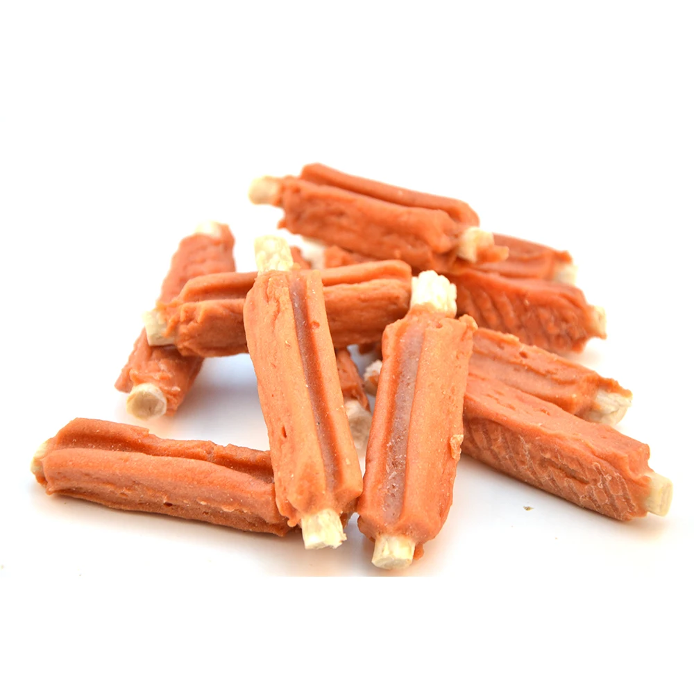 Прессованная Жевательная закуска из сыромятной кожи для дрессировки собак Oem-производство еды домашних животных закуски