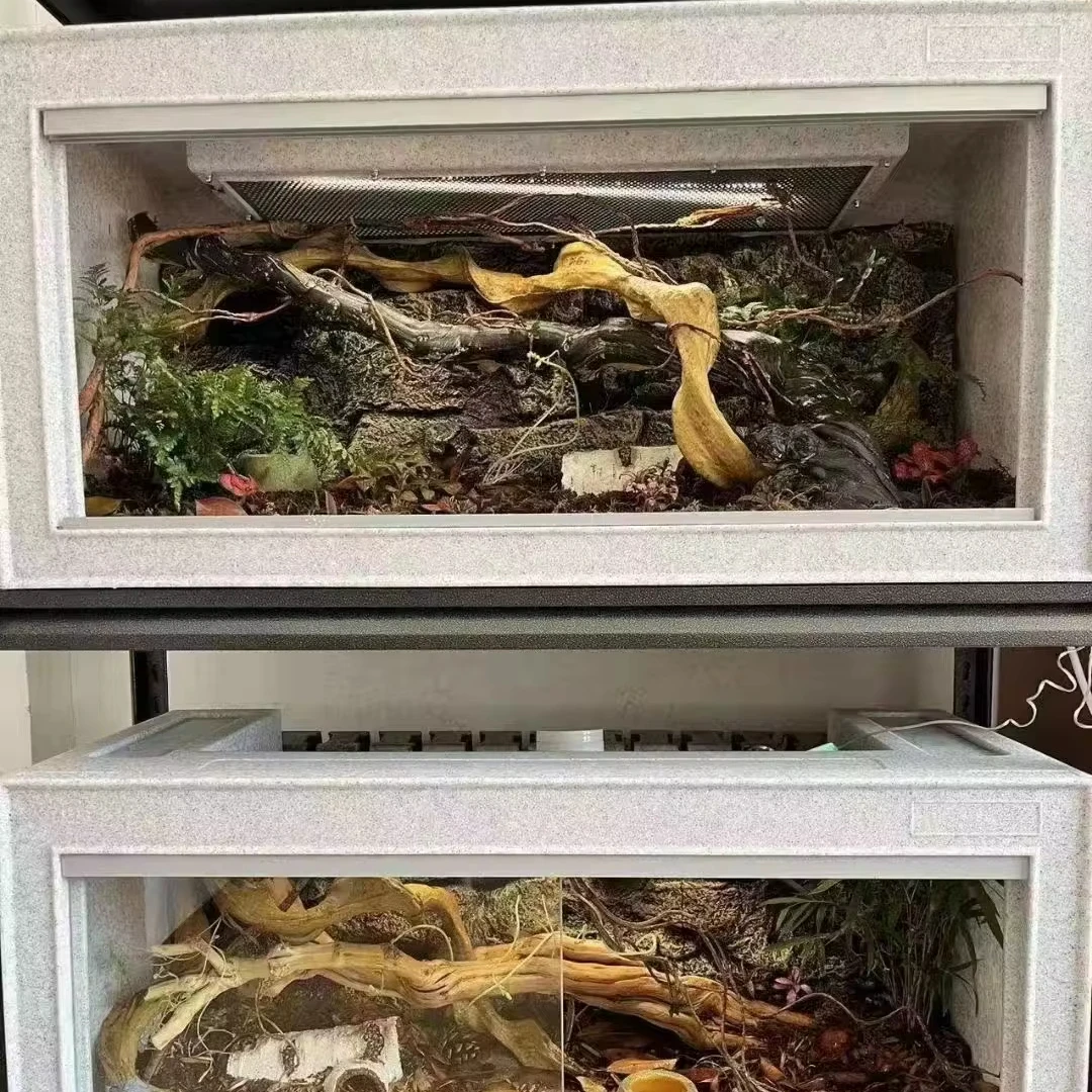 PVC reptile show display enclosure reptile breeding rack reptile snake display case for Lizard Snake Breeding
