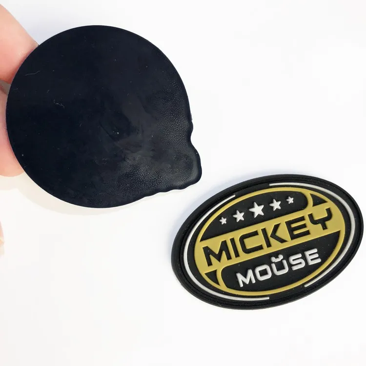 Garment Accessories Custom 3D Embossed Logo Soft PVC Label Rubber Patch for Clothes