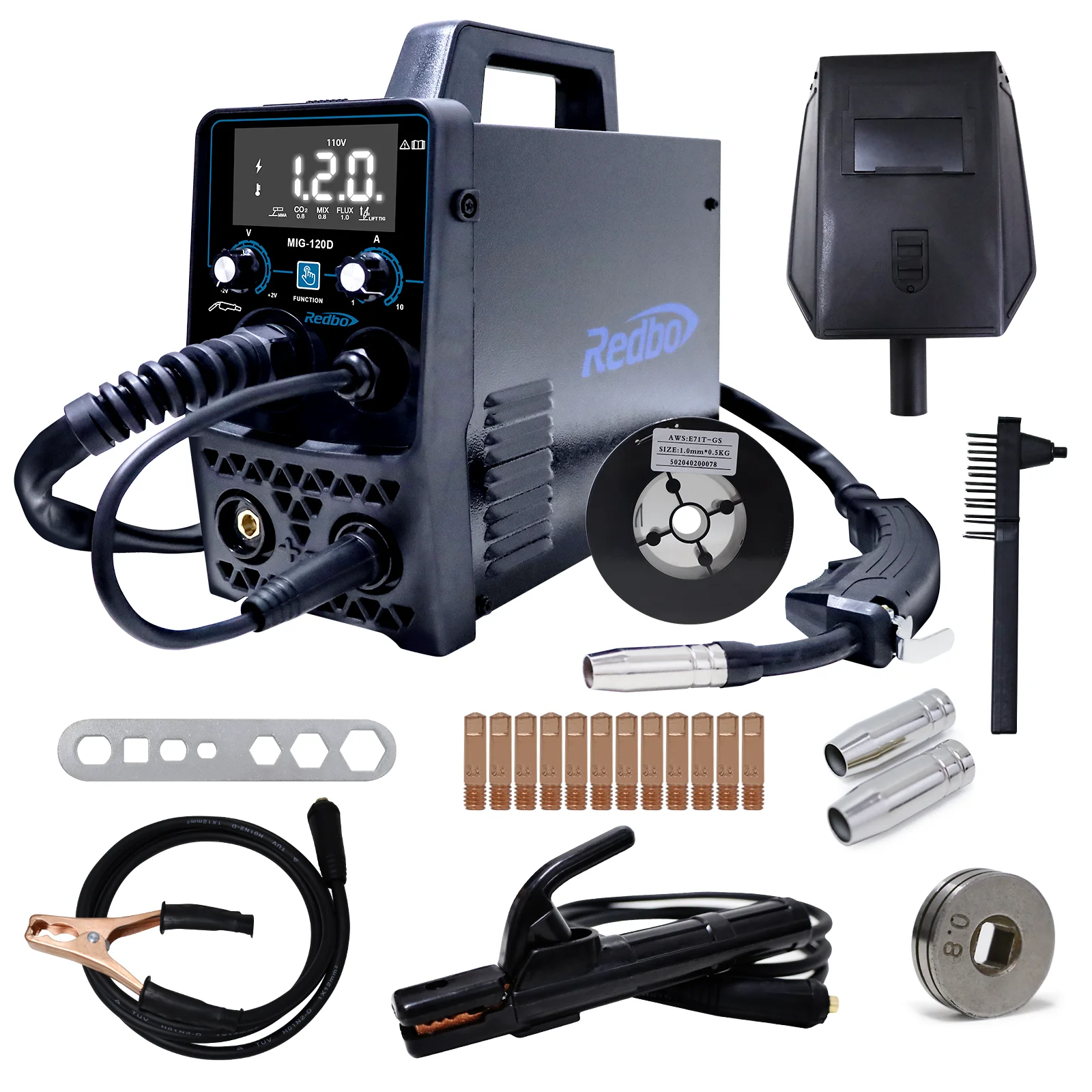 Digital USA 110 Volt Inverter Power Weld GMAW Welding Machine MIG/MAG/MMA/FLUX/LIFT TIG Soldador MIG Sin Gas MIG Welders 110v