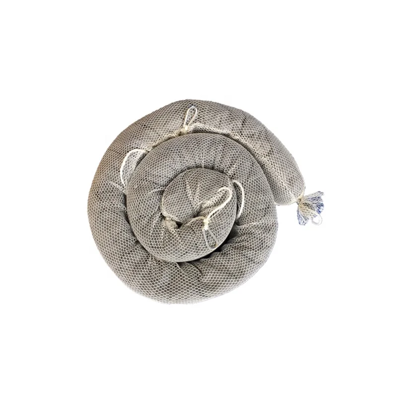 Gray 100% Polypropylene Universal absorbent boom for workplace spill leakage