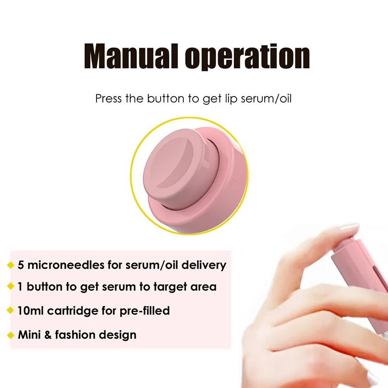 New Micro Infusion System 0.5mm 0.25mm 1mm Beauty Tool 105 Micro Needle Injection Titanium Needle Lip Care Roller