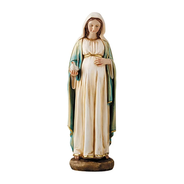 Wholesale 8 inches handmade resin mother of jesus catholic mary statue&