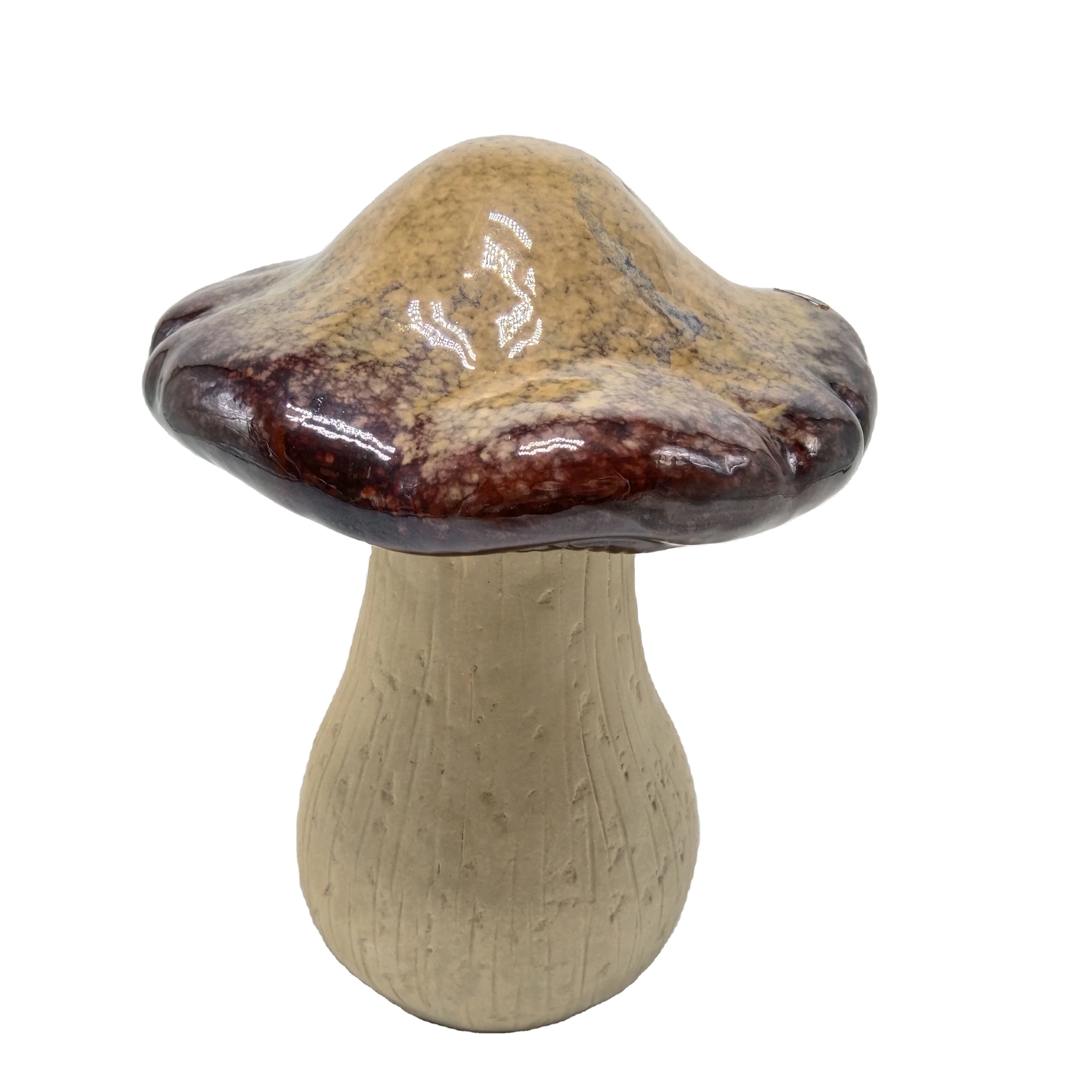 Hot Selling  Custom Easter Ceramic mushroom outdoor Crafts Gardening Supplies Small ornament Decorations