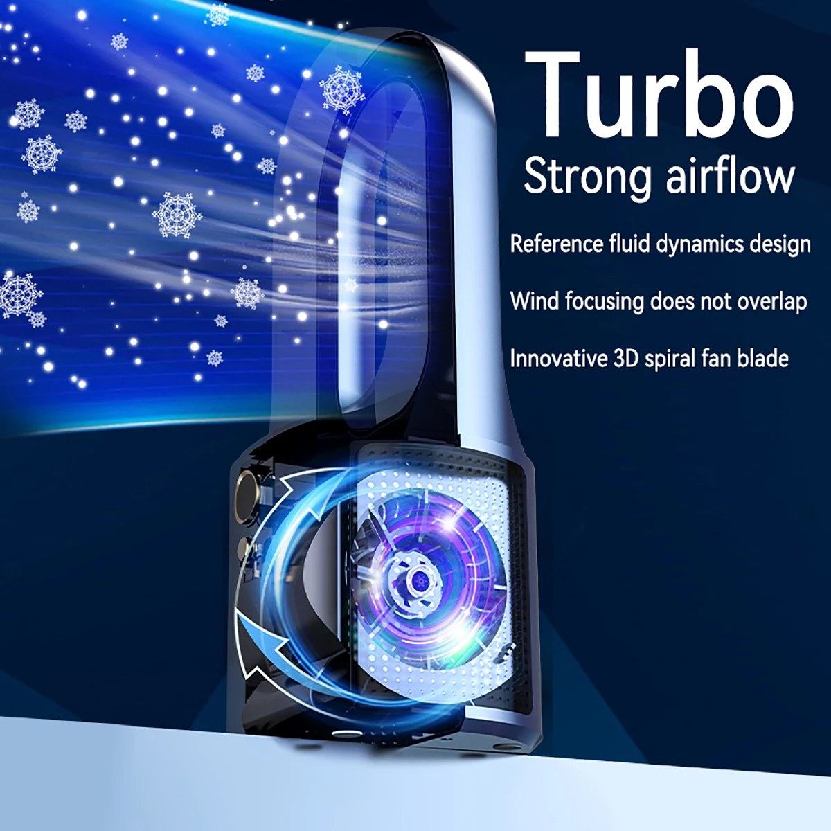 Portable Mini USB Bladeless Table Fan Office Desktop leafless Handy Portable Small Fan Handheld Bladeless Fan