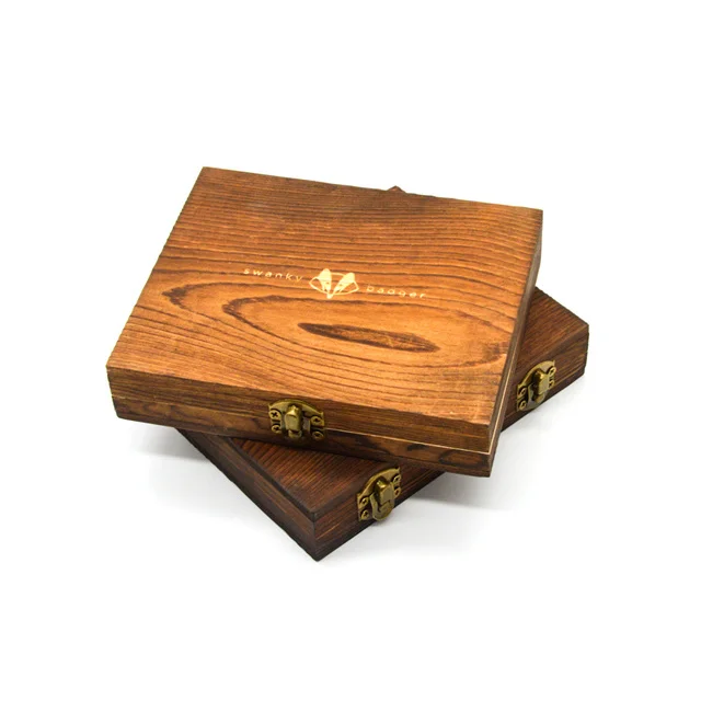 Hot sale factory price wooden box wooden packaging box with engraved logo for wallet