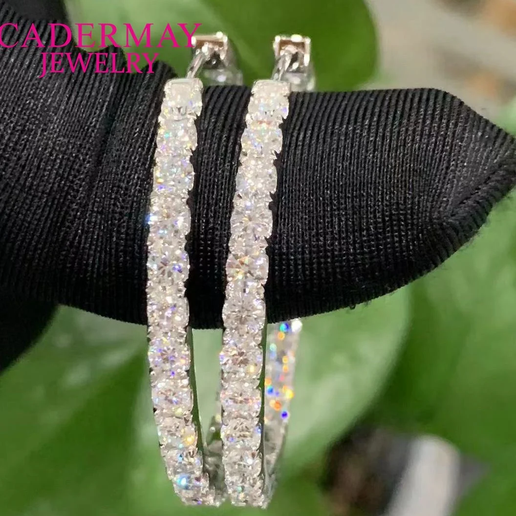 Big Size  3mm D VVS  Moissanite Stud Earrings Pass Diamonds Tester S925 Women Engagement Wedding Jewelry