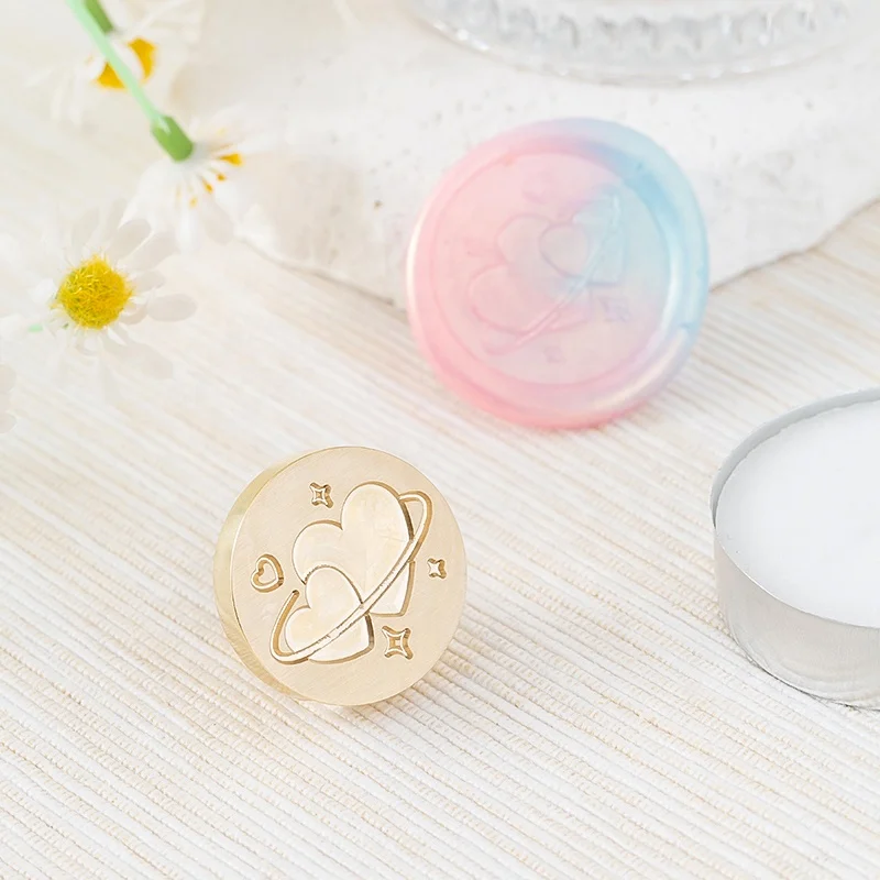 1pc 2.5cm Wax Stamp Handmade Paint Seal Stamp Metal Style for Scrapbook Party Invitations Envelopes Wine Packing Gift