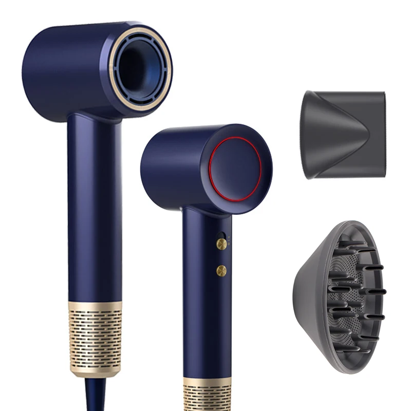 Negative Ionic Blow Dryer with Diffuser Nozzle 110000 RPM High Speed for Fast Drying Low Noise Hair Dryer