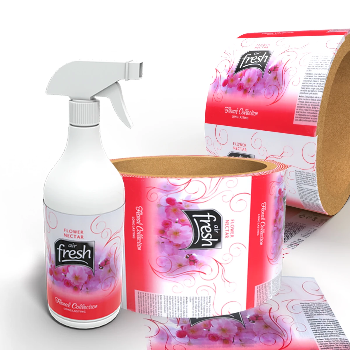 Minfly Digital Printing Custom Packaging Cosmetic PET PVC Heat Shrink Sleeve Label Bottle Cans Beverage Shrink Label