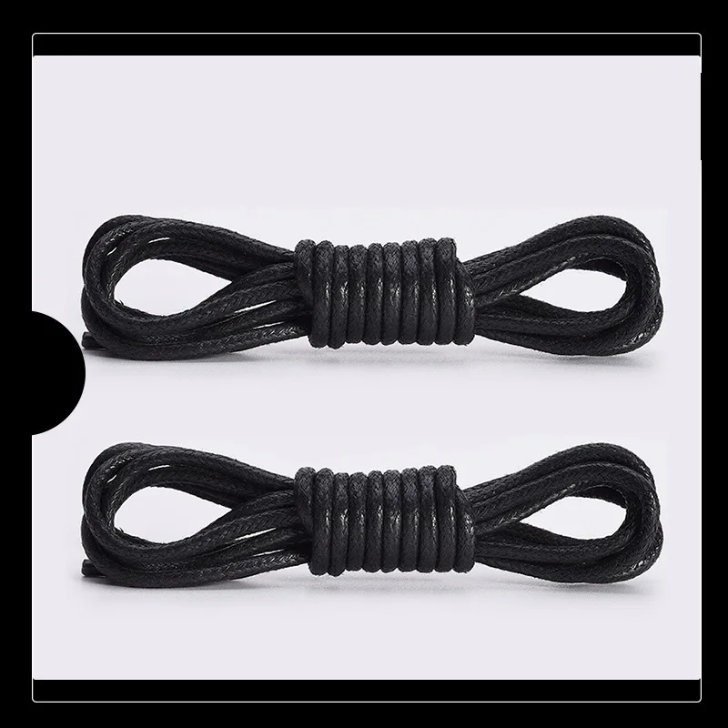 Popular leather shoes laces quality 2.5mm width 60-180cm round shoe laces 12   colors rope shoelaces for Leather shoes