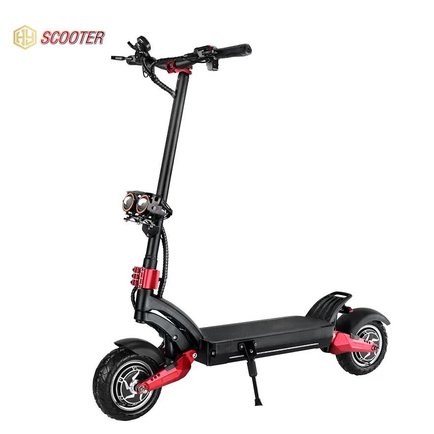 52V fast electric scooter adult 2400W dual motor electric scooter foldable off road electric scooter