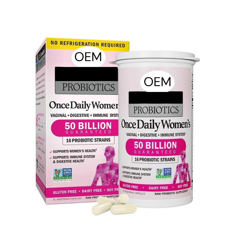 Private label Probiotics Capsules for Women 50 Billion CFU 16 Probiotic Strains with Organic Prebiotics